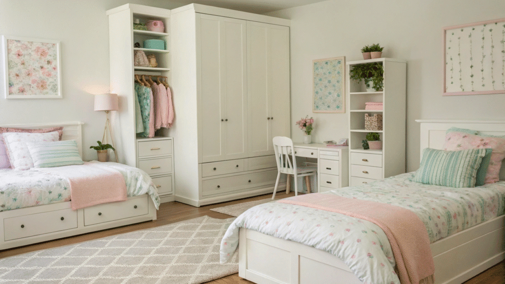 shared room ideas for sisters that balance style a
