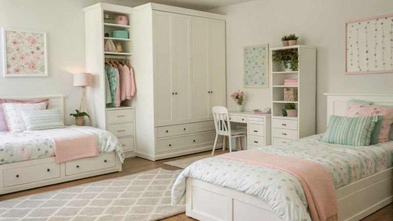 shared room ideas for sisters that balance style a