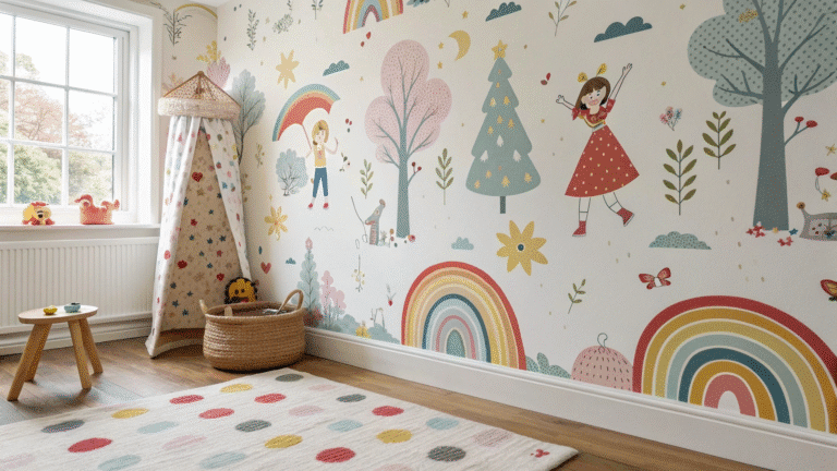 whimsical wallpaper designs for kids rooms they ll
