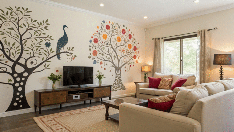 artistic wall decal ideas for living rooms