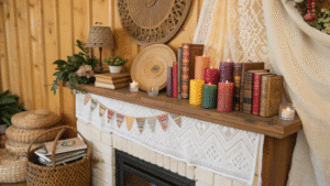 16+ Boho Fireplace Mantel Ideas with Eclectic Charm