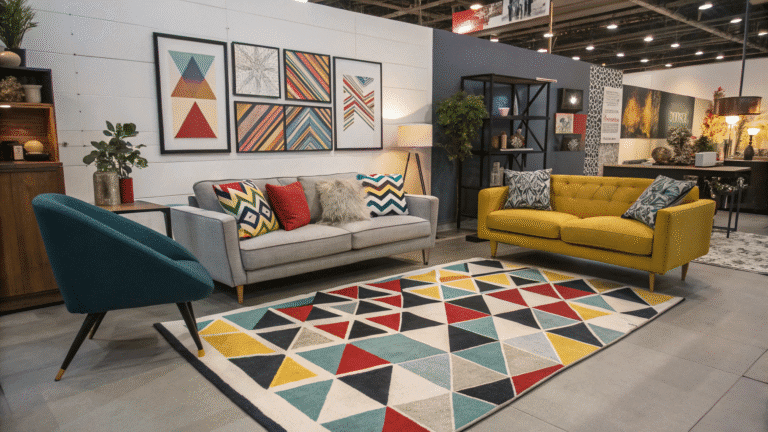 bold geometric living room ideas to try now