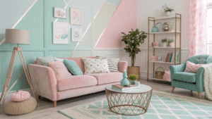 21+ Bold Pastel Accent Ideas for Living Rooms