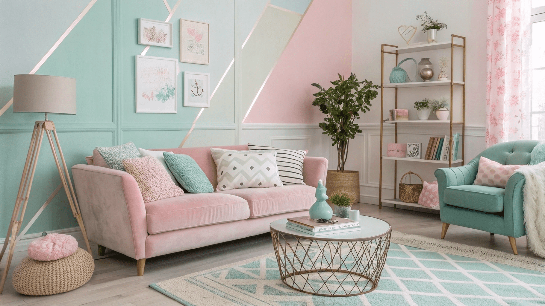 21+ Bold Pastel Accent Ideas for Living Rooms