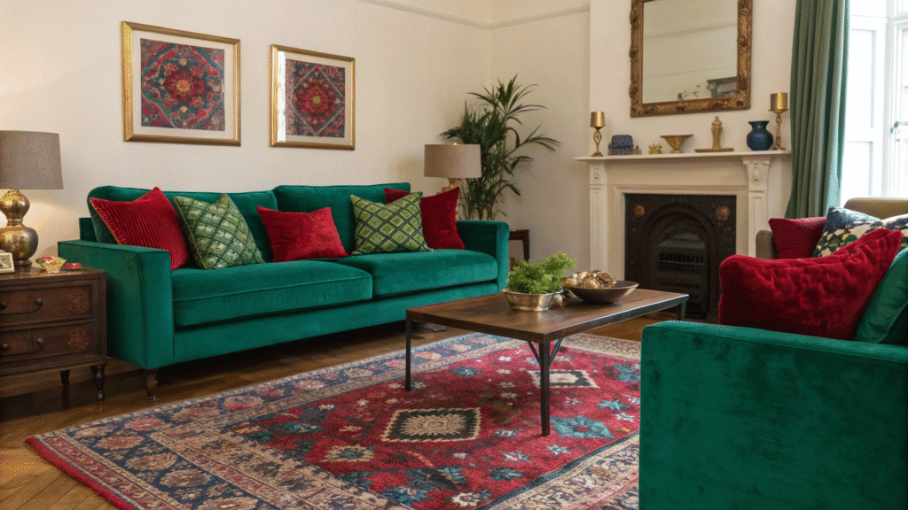 bright jewel toned accent ideas for living rooms