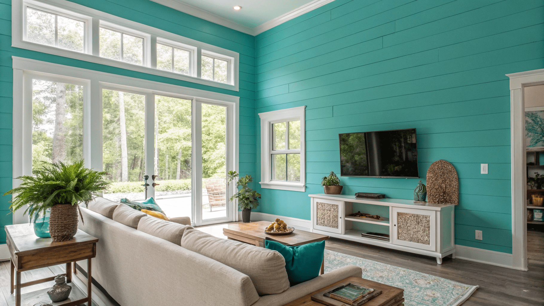 14+ Bright Turquoise Accent Wall Ideas