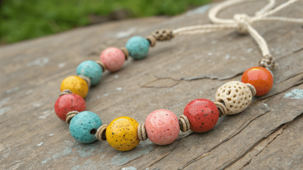 charming aesthetic clay bead bracelet