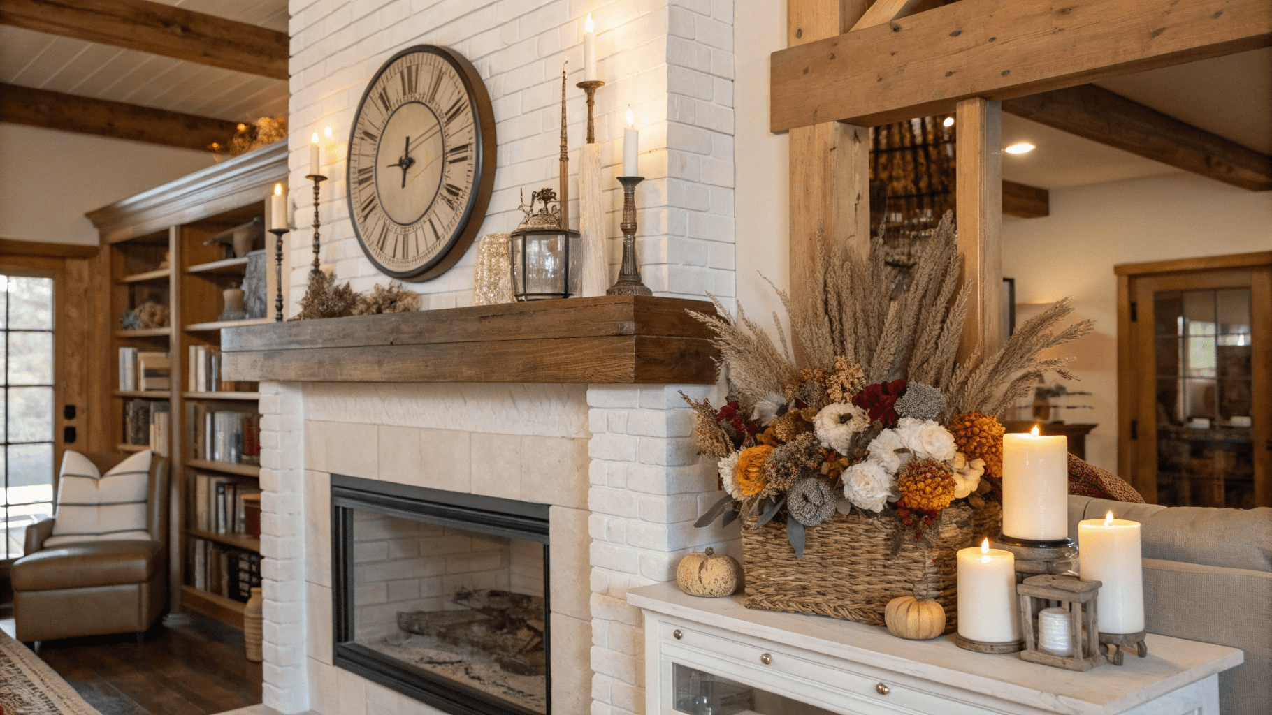14+ Chic Farmhouse Fireplace Mantel Decor Ideas