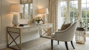 18+ Chic Living Room Desk Area Styling Ideas