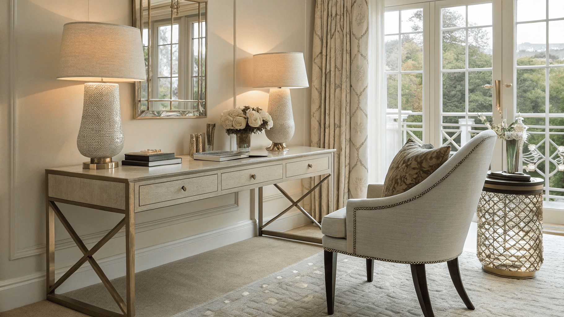 18+ Chic Living Room Desk Area Styling Ideas