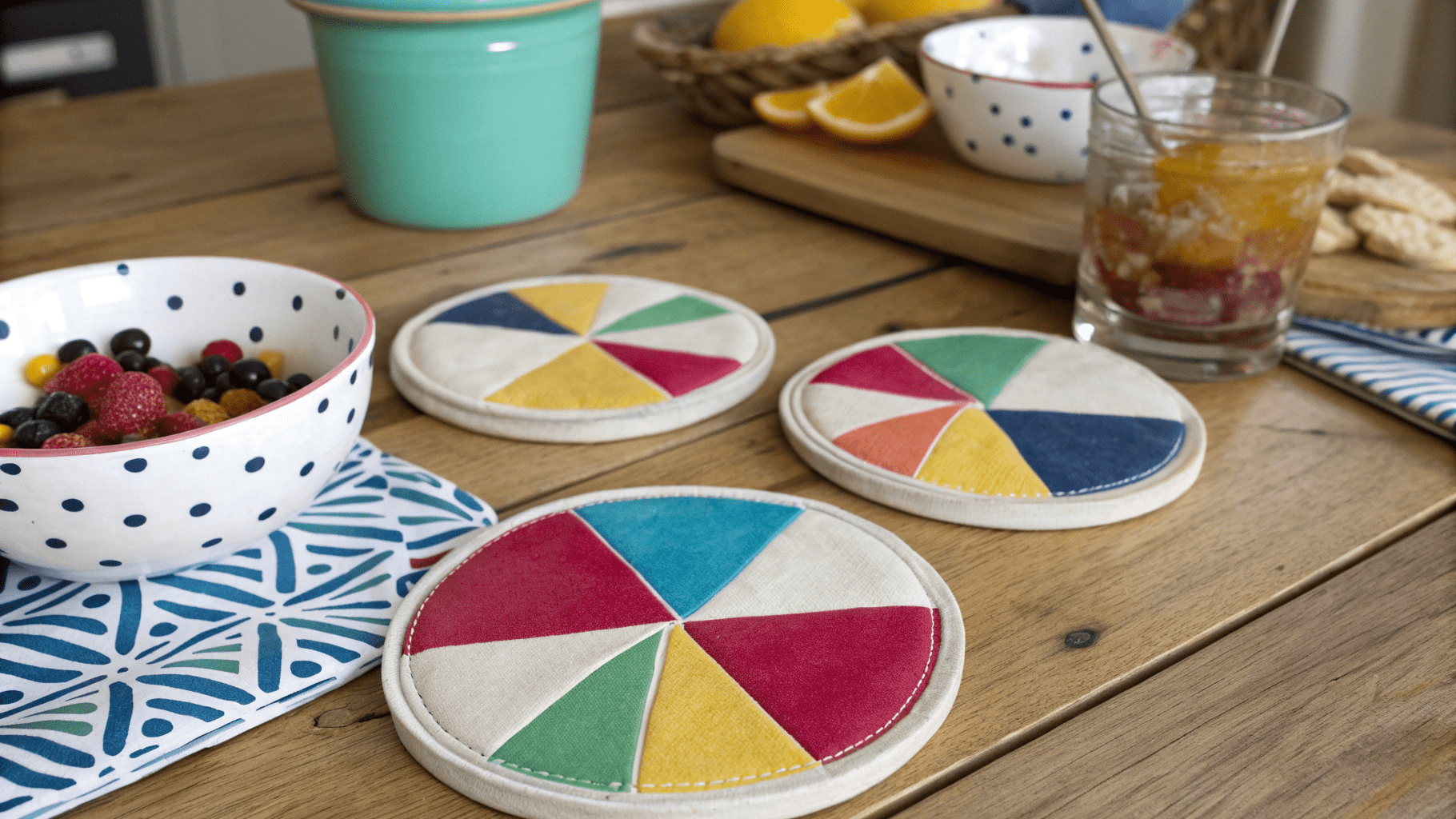 12+ Color Block Painted Coasters for Playful Homes
