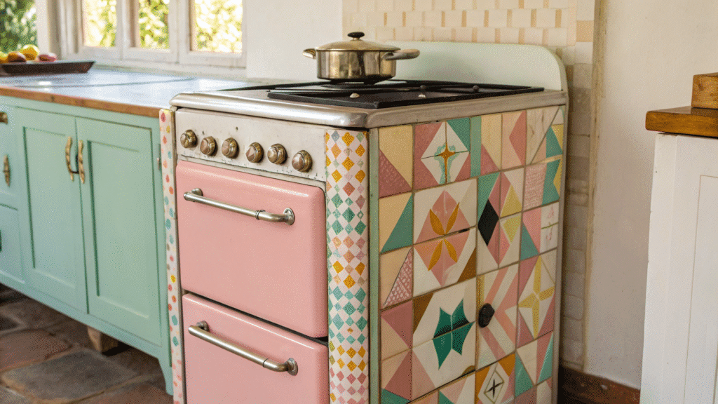 colorful retro kitchen appliance