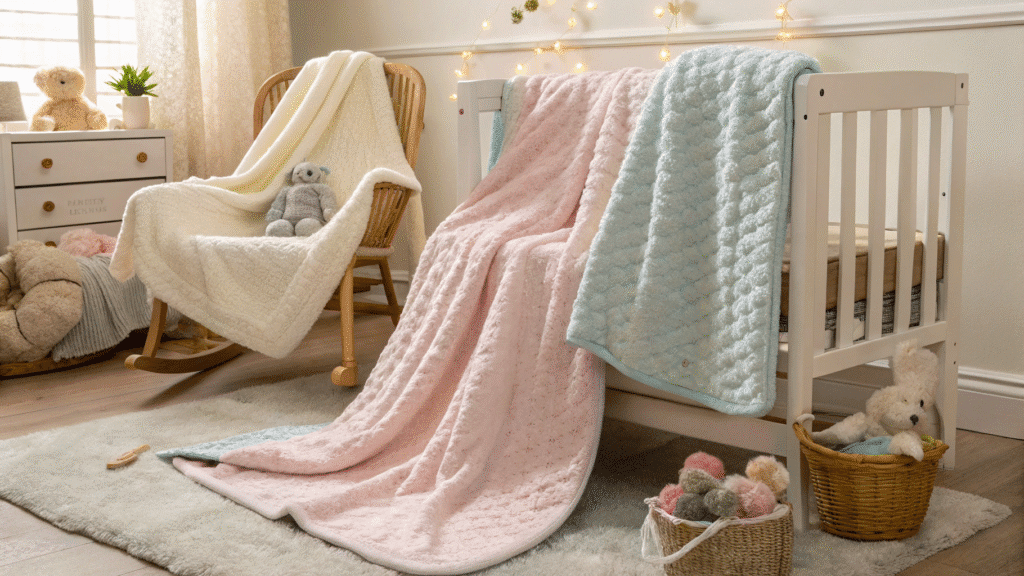 cozy blanket and throw ideas for nurseries