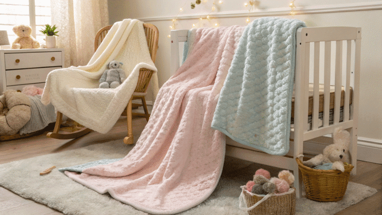 cozy blanket and throw ideas for nurseries