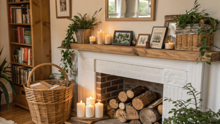 cozy fireplace mantel decor ideas