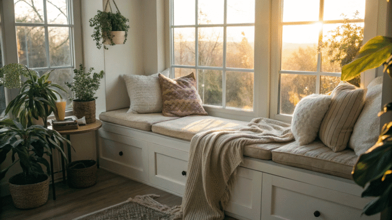 cozy window seat nook ideas for living room