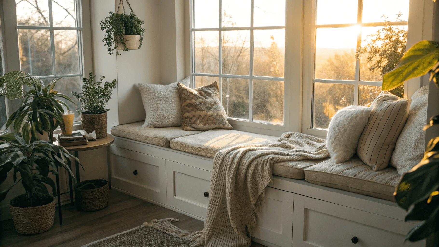 19+ Cozy Window Seat Nook Ideas for Living Rooms.