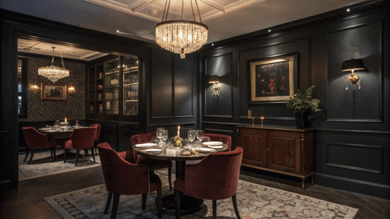 dark dining room ideas that feel moody and sophist