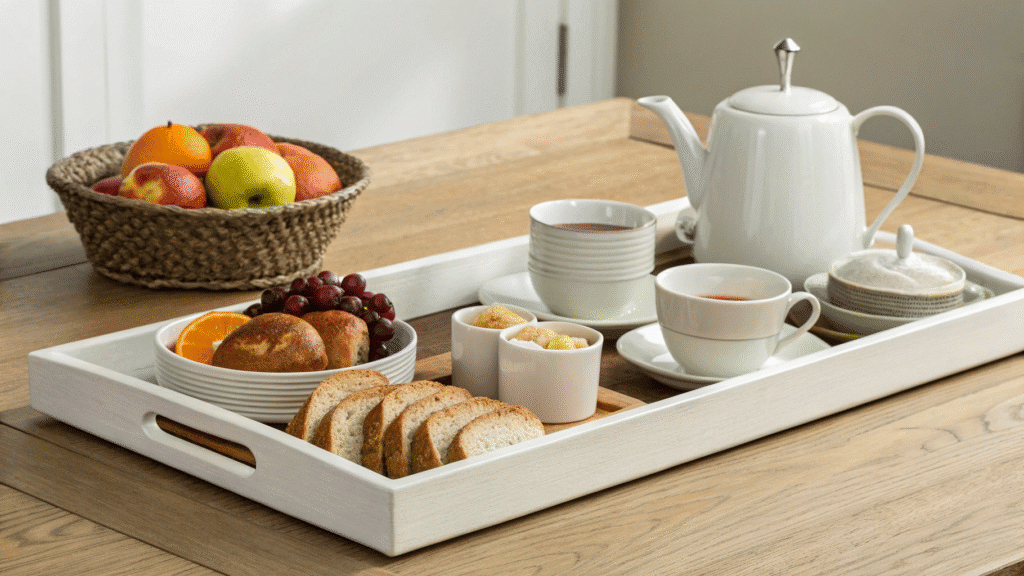 designer kitchen tray styling ideas
