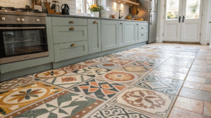 17+ Eclectic Patterned Floor Tile Kitchen Ideas