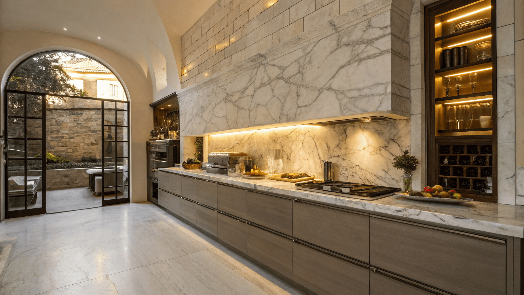 13+ Elegant Marble Alcove Kitchen Ideas