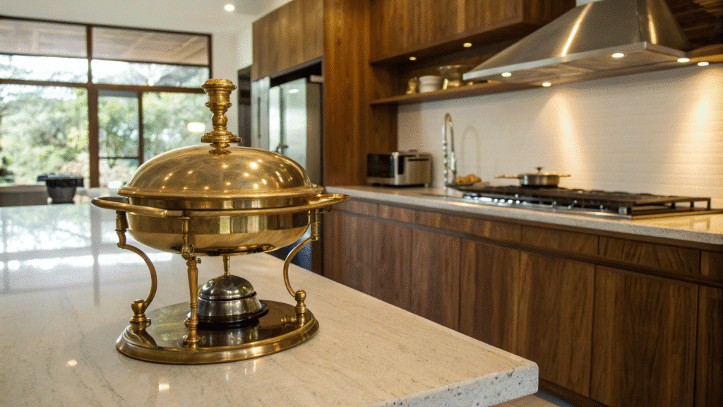 golden brass fixture kitchen ideas