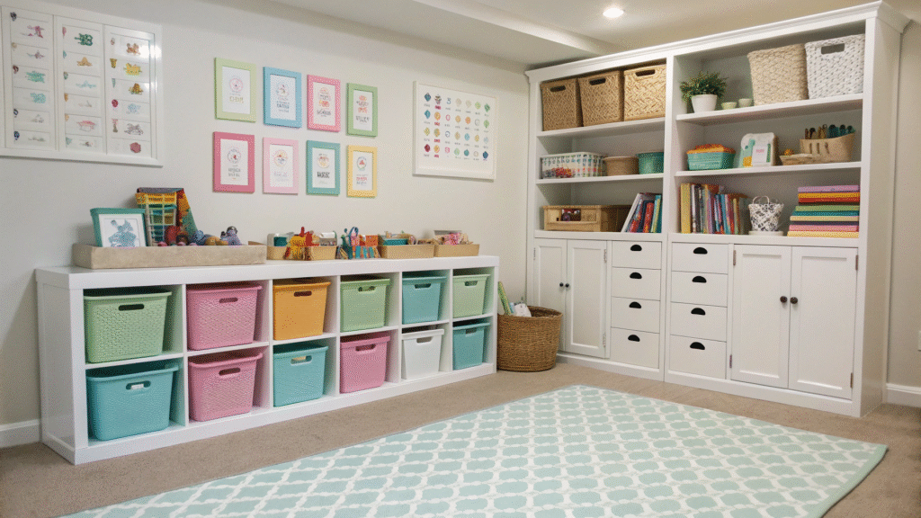kids playroom storage ideas that look chic and tid
