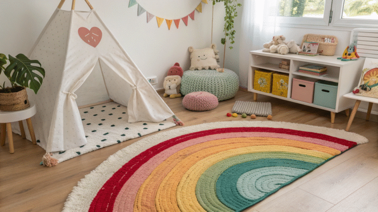 kids room rug ideas that add texture and warmth