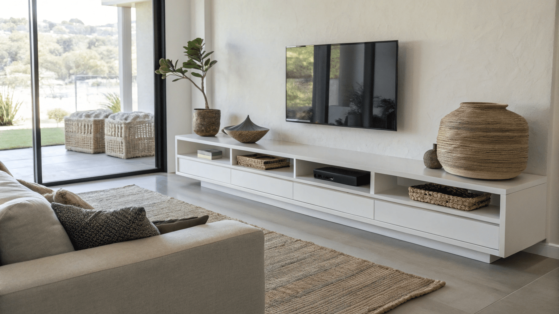 14+ Minimal Floating Shelf Living Room Ideas