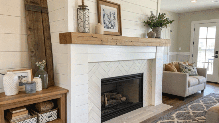 modern farmhouse fireplace mantel 1 1