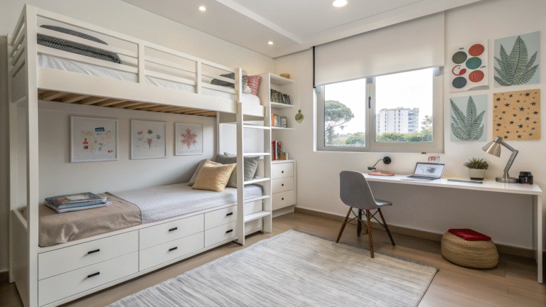 modern kids room design with a minimal touch