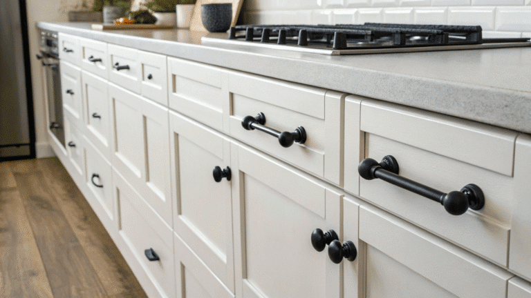 modern matte black kitchen hardware ideas