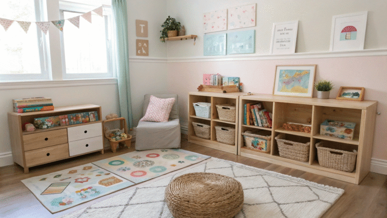 montessori inspired nursery setup