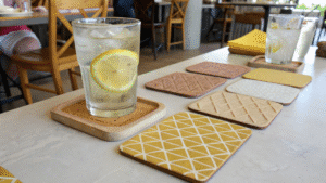 15+ Muted Yellow & Sand Coasters for Summer Lunches