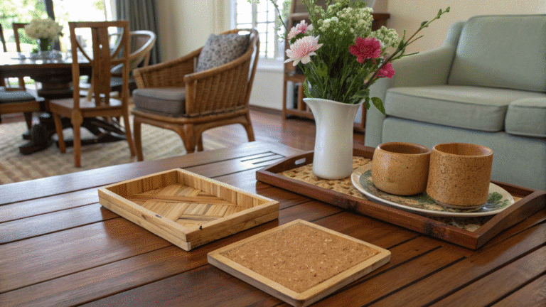 natural toned coaster sets for family gatherings