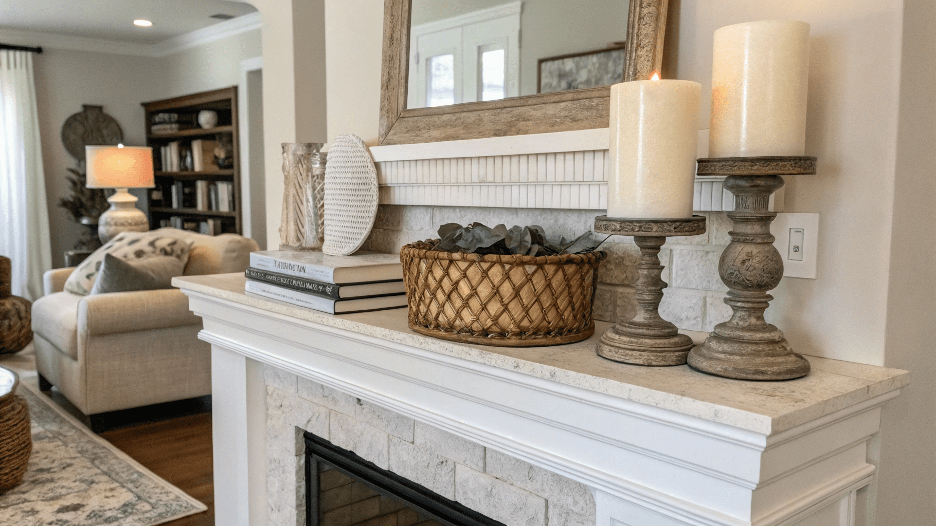 15+ Neutral Fireplace Mantel Decor Ideas for Timeless Style