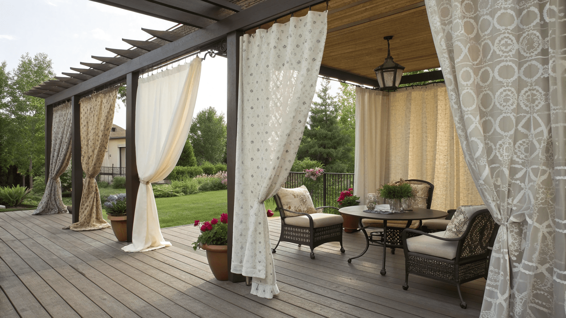 14+ Outdoor Patio Curtain Ideas for Shade and Style