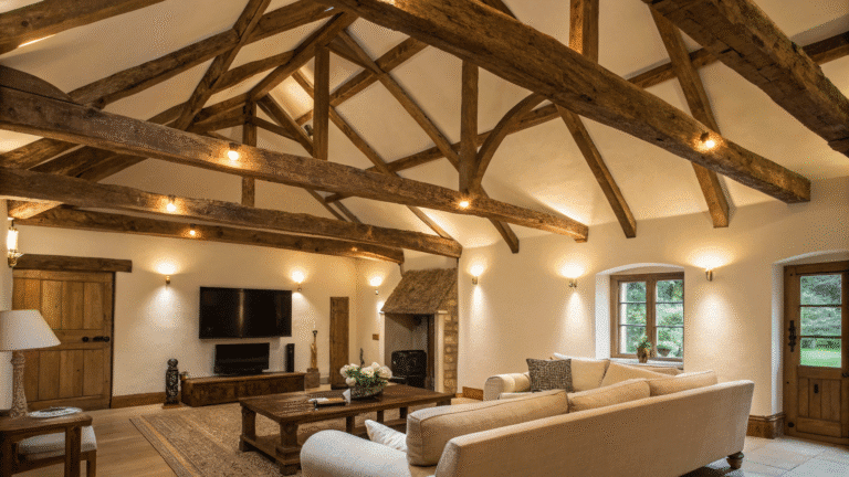rustic exposed beam living room ceiling ideas
