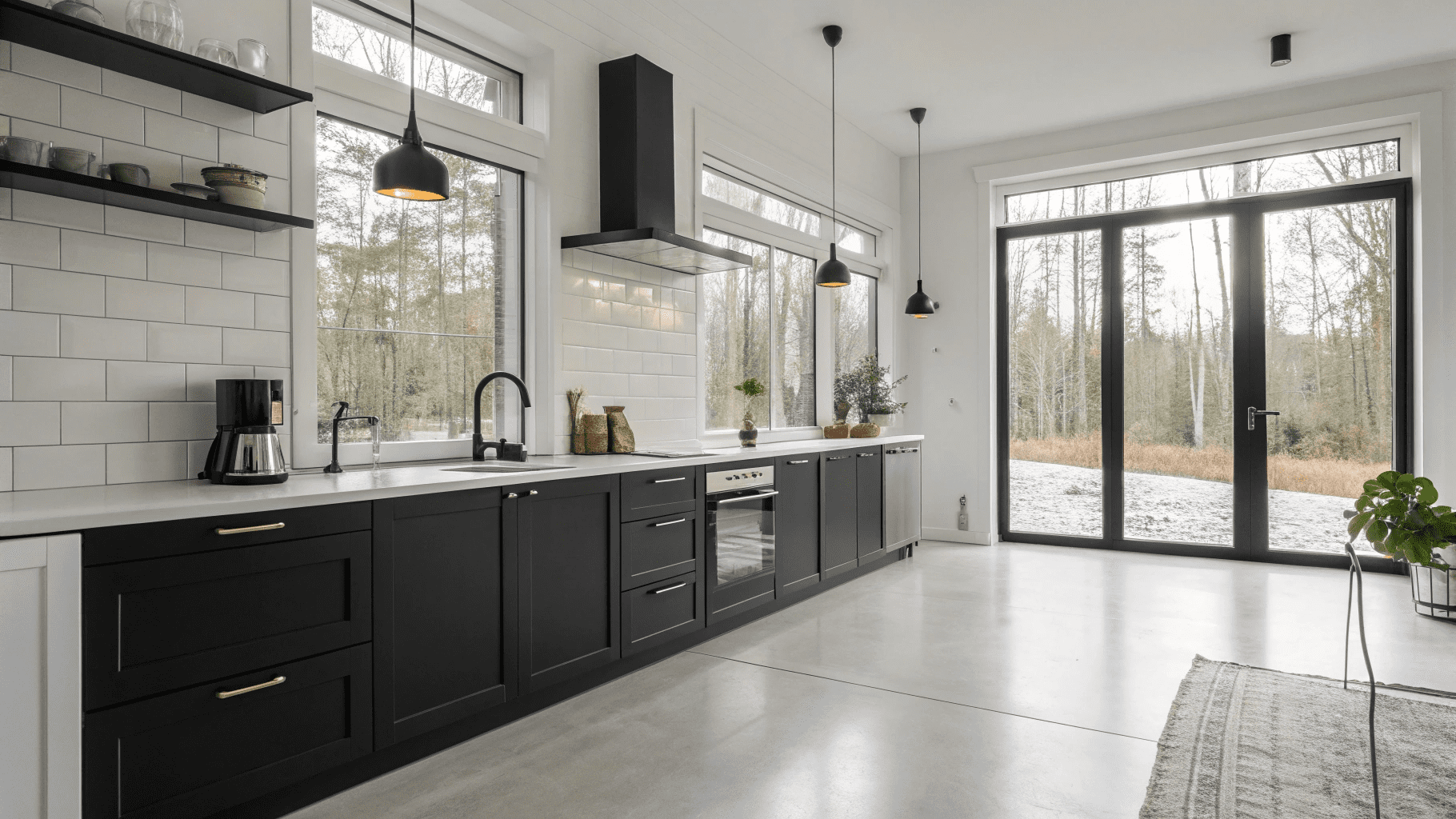 16+ Scandinavian Black Accented Kitchen Ideas