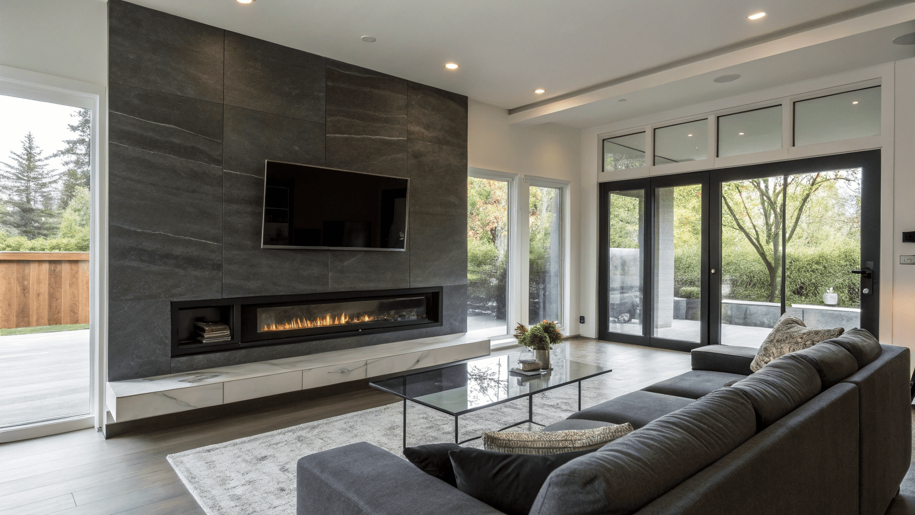 17+ Sleek Built-In Fireplace Ideas for Living Room