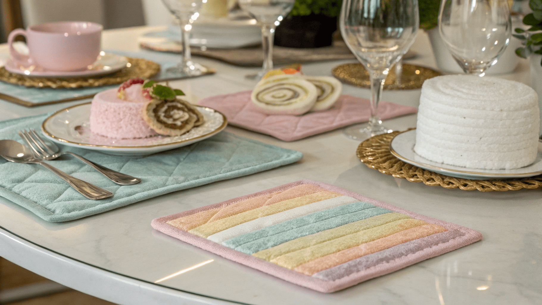 14+ Soft Layered Color Coasters for Elegant Dining Decor