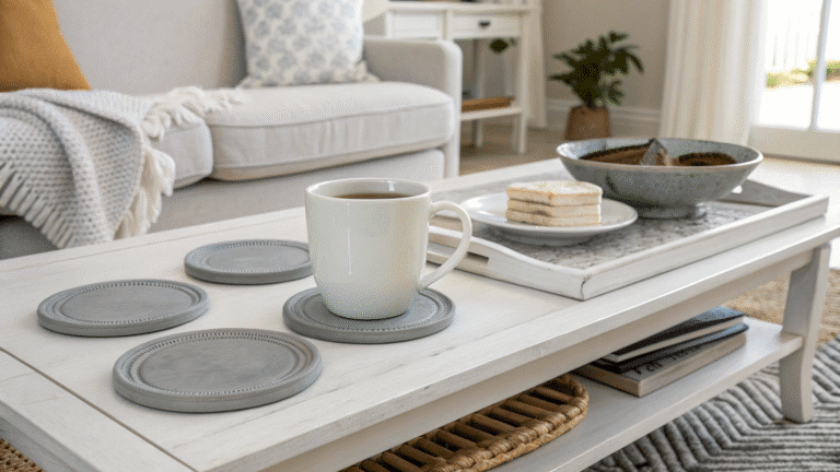 soft shadow gray coasters for minimal interiors