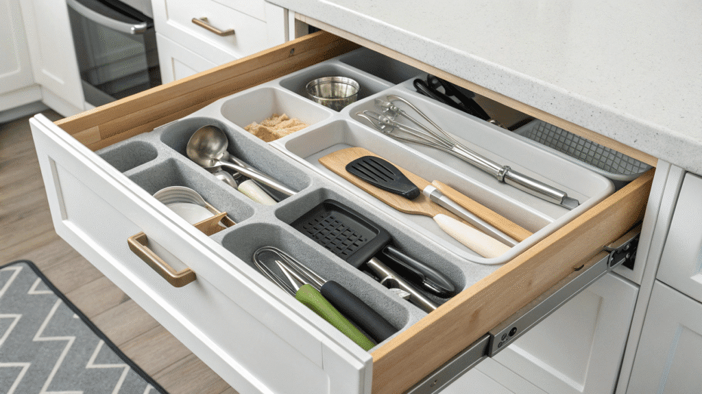 space saving kitchen drawer organizer ideas