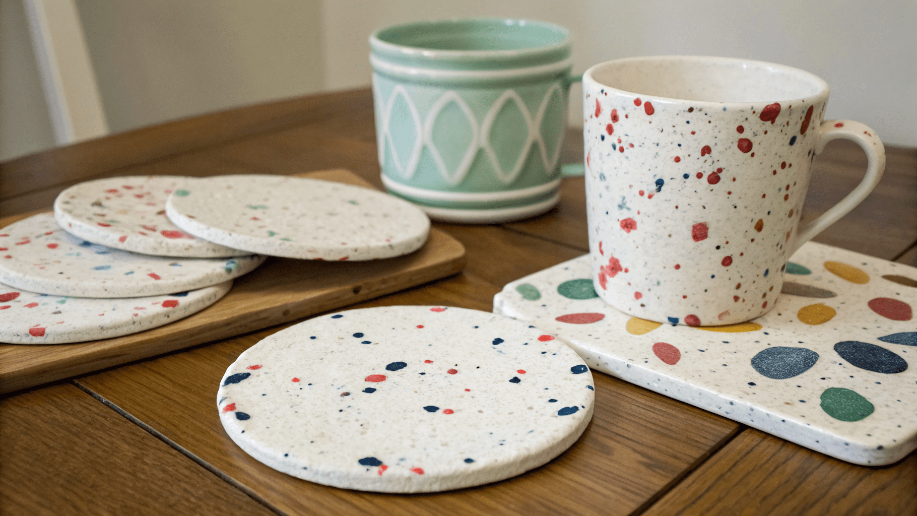 16+ Speckle & Splatter Coasters for Fun DIY Projects with Kids