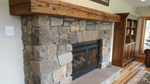 16+ Stone and Wood Fireplace Mantel Pairings That Wow