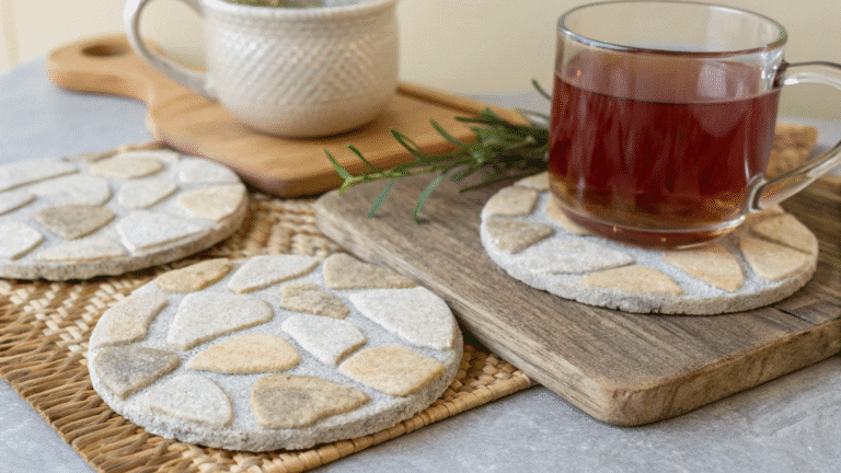 stone effect painted coasters for natural home vi