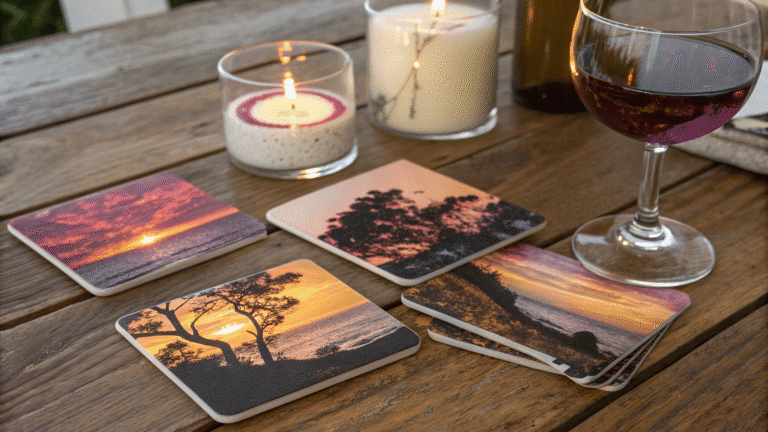 sunset palette coasters for golden hour gatherings