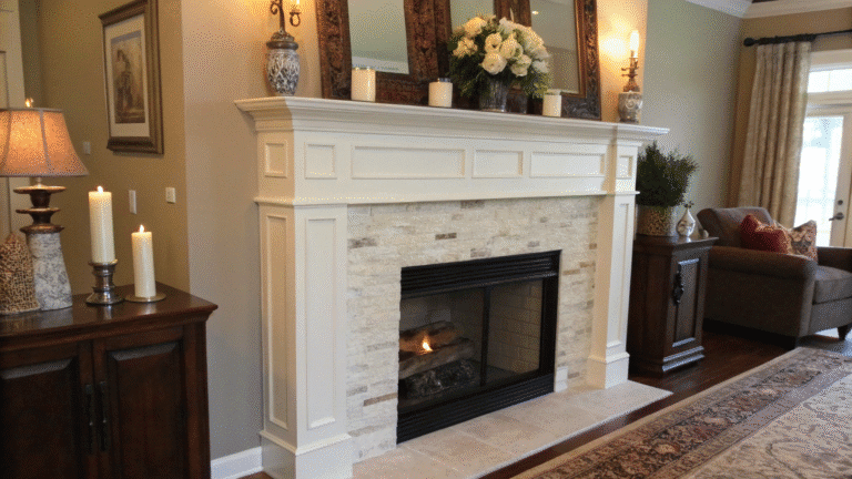 two tone fireplace mantel ideas that add dimension