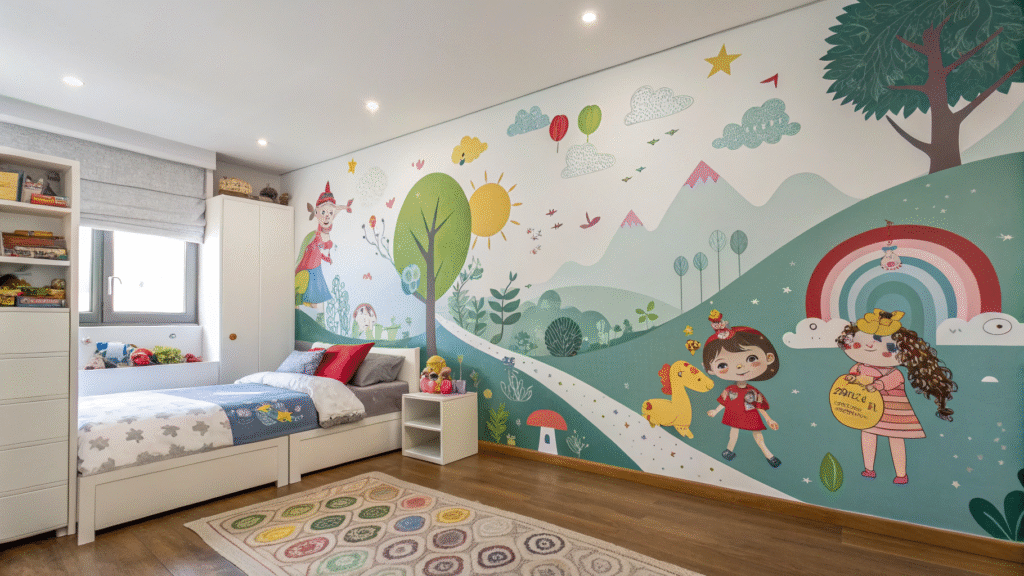 wall mural ideas for kids rooms