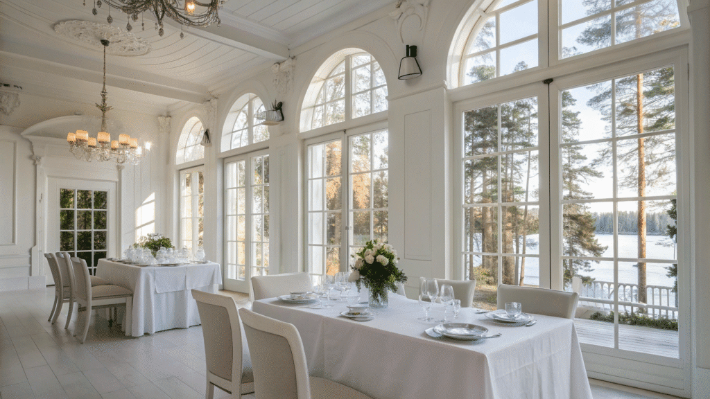 white dining room ideas that feel airy and elegan